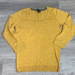 The Limited Mustard Yellow Scoop Neck Sweater